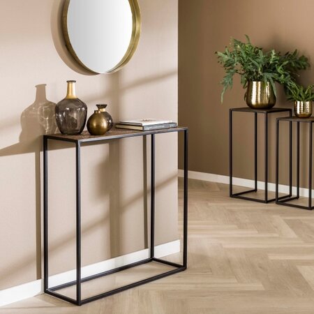 BelaLuz Moderne Industriële Haltafel Magma 75 cm antiek brons