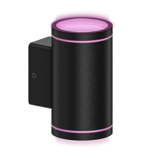 Moderne - Buiten wandlamp - Smart Mesh - Zwart - Calex - RGB