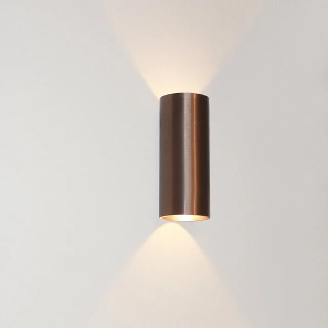 Wandlamp Brody 2-lichts Brons Geborsteld