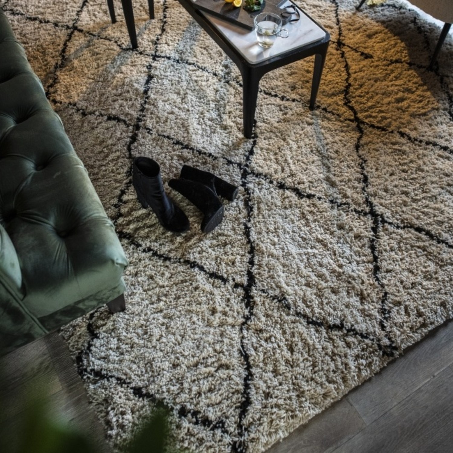 - Vloerkleed - Carpet - Wit - 200 x 300 -