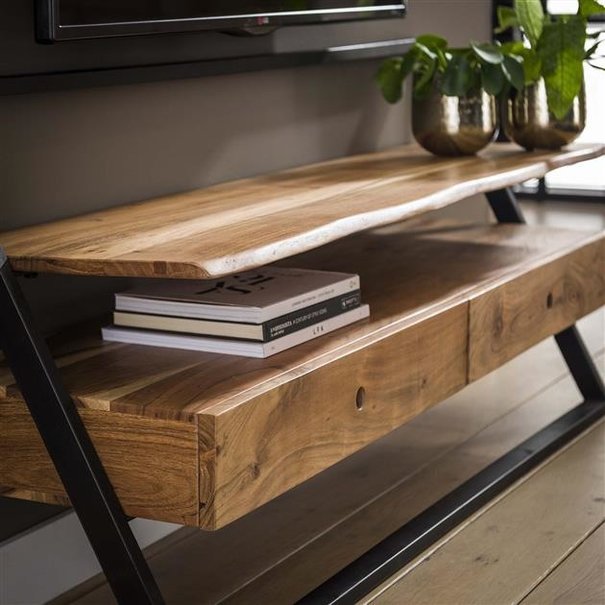 BelaLuz Moderne - Landelijke - TV Meubel - 2 laden - 140 cm - Bono