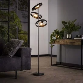 Vloerlamp Hera 3-lichts charcoal