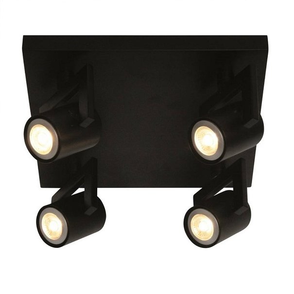 Freelight Moderne - Opbouwspot - Zwart - 4 lichts - Valvoled