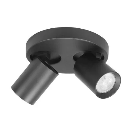 Highlight Moderne opbouwspots Oliver 2-lichts rond zwart