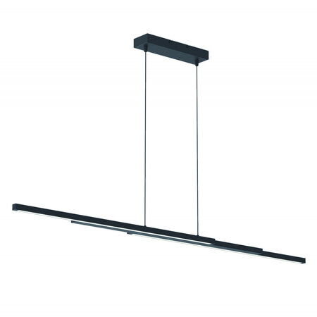 Steinhauer Moderne hanglamp Zelena Motion uittrekbaar zwart