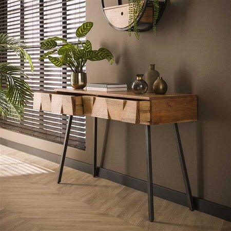 BelaLuz Landelijke Kaptafel Strano 2 lades acaciahout naturel