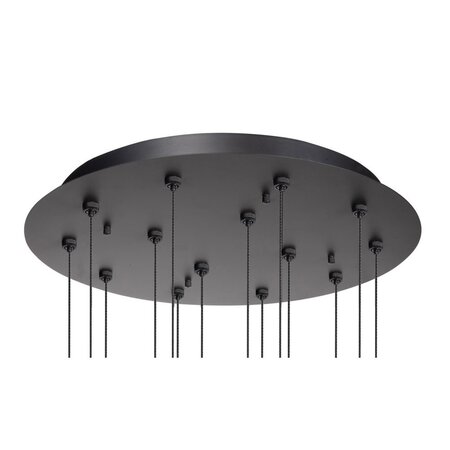 Highlight Moderne hanglamp Golden Egg 14 lichts zwart goud