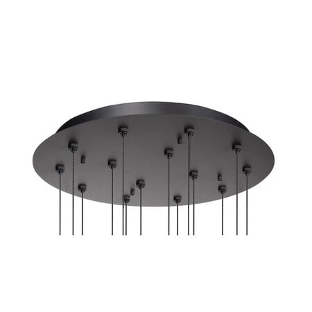 Highlight Moderne hanglamp Clear Egg 14 lichts zwart wit