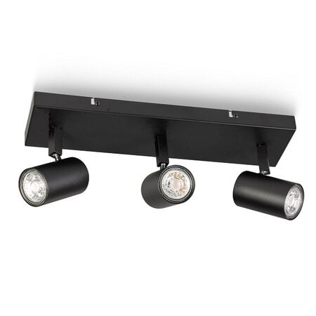 ETH Moderne opbouwspot The Common 3-lichts balk zwart