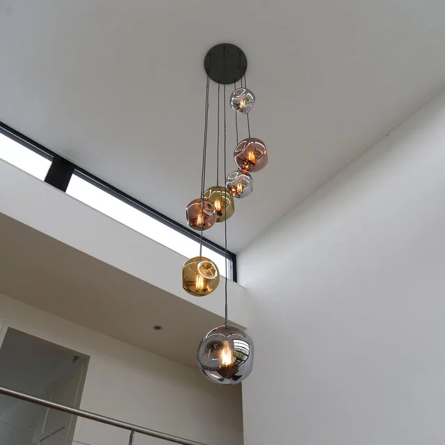 Hanglamp/ Videlamp Mira 7-lichts getrapt