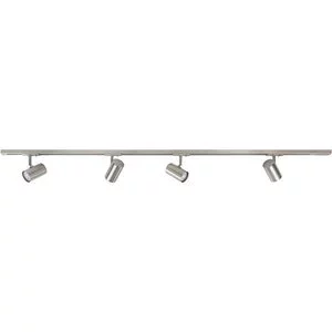 Highlight Moderne Spanningsrail 150 cm met vier spots nikkel