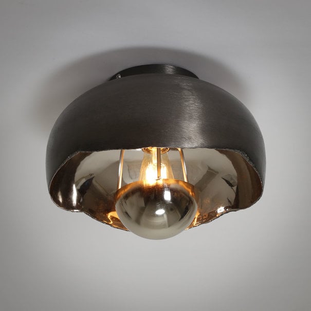BelaLuz Industriële - Plafondlamp - Zwart nikkel - 35 cm - Glenzi