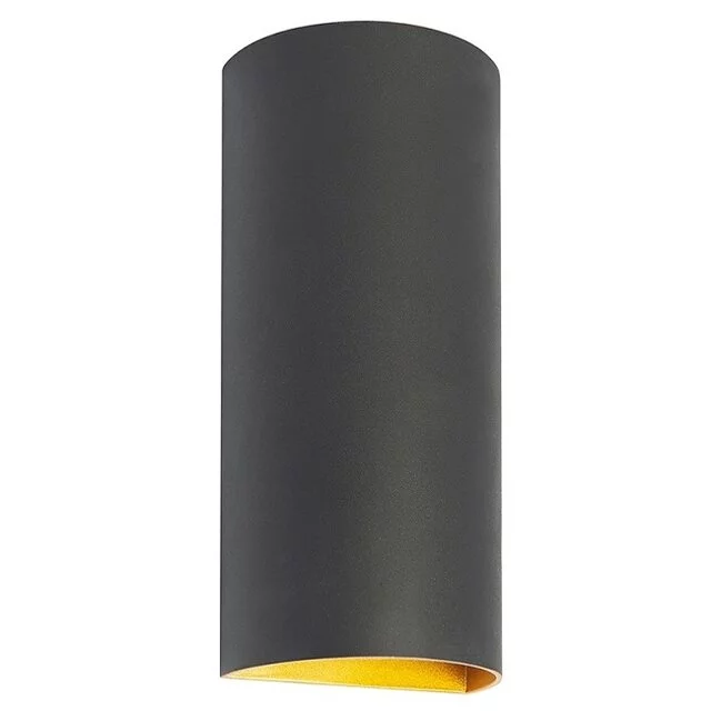 Wandlamp Hera 2-lichts Up Down  Zwart / Goud