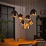 Industriële - Hanglamp - Zwart nikkel - 7 lichts - Glenzi
