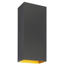 Wandlamp Eros Up Down 2-lichts zwart / goud