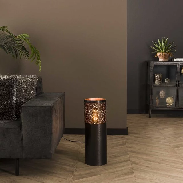 Vloerlamp Pisa zwart nikkel 60 cm