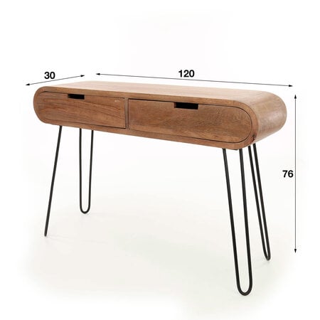 BelaLuz Kaptafel Space 2 lades massief mango hout