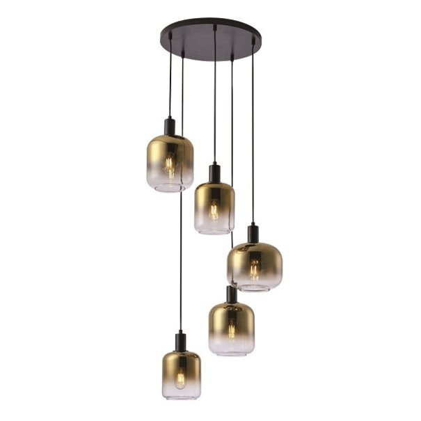 Freelight Moderne - Design - Hanglamp - 5 Lichts - Goud - Vario