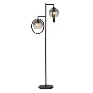 Vloerlamp Aureol 2-lichts smoke glas