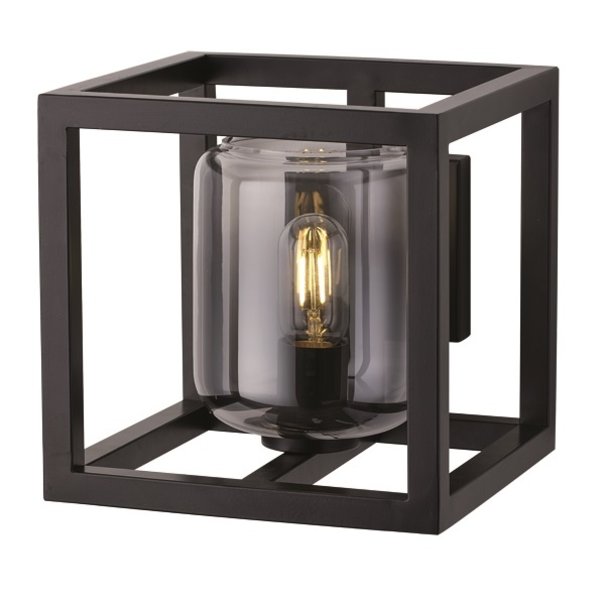Freelight Moderne - Wandlamp - Zwart - Smoke Glas - Dentro