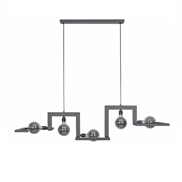 Ztahl Modern industriële - Hanglamp - Zwart - 5 lichts - Tortona