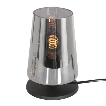 Anne Lighting Moderne tafellamp Ancilla 1-lichts zwart met smoke glas