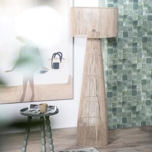 By-Boo Landelijke Oosterse vloerlamp Oshu 1-lichts Jute