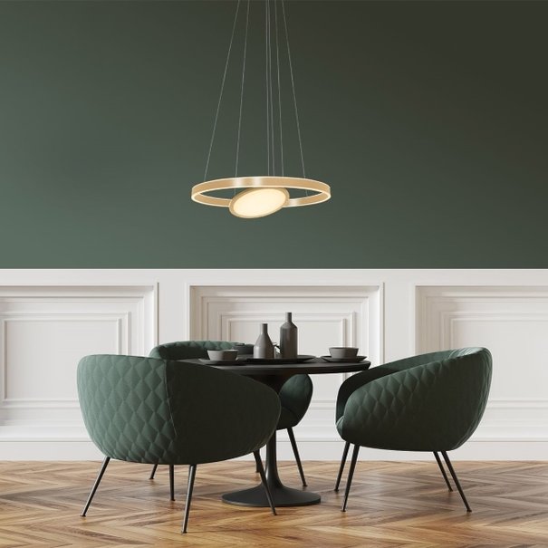 Steinhauer Design - Moderne - Hanglamp - Geïntegreerd led - Goud - Ringlux Double