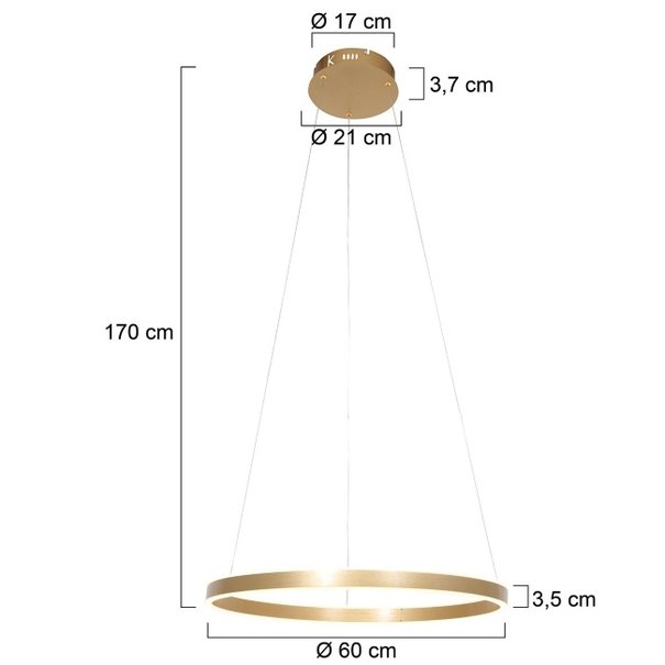 Steinhauer Design - Moderne - Hanglamp - Geïntegreerd led - goud - Ringlux