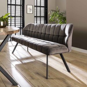 BelaLuz Moderne eetkamerbank Turn 180 cm antriciet velvet velour