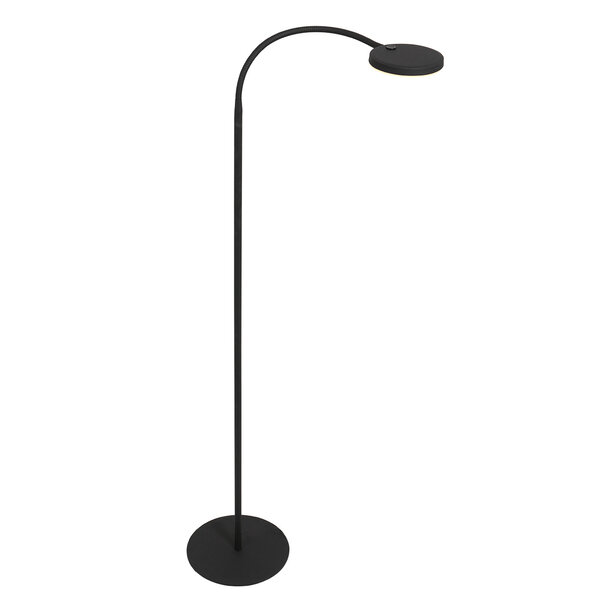 Mexlite Moderne - Leeslamp - 1 Lichts - Vloerlamp - Zwart - Platu