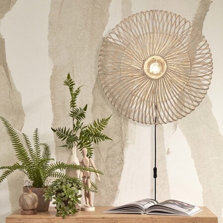GOOD & MOJO Landelijke Ibiza Stijl wandlamp Zanzibar Ø55 cm wit