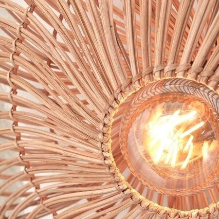 GOOD & MOJO Landelijke Ibiza Style wandlamp Zanzibar Ø55 cm naturel