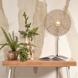 GOOD & MOJO Landelijke Stoere wandlamp Zanzibar Ø40 cm wit