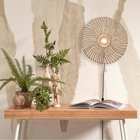 GOOD & MOJO Landelijke Stoere wandlamp Zanzibar Ø40 cm wit