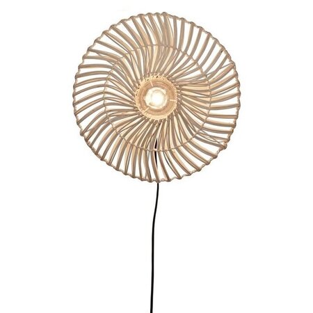 GOOD & MOJO Landelijke Stoere wandlamp Zanzibar Ø40 cm wit