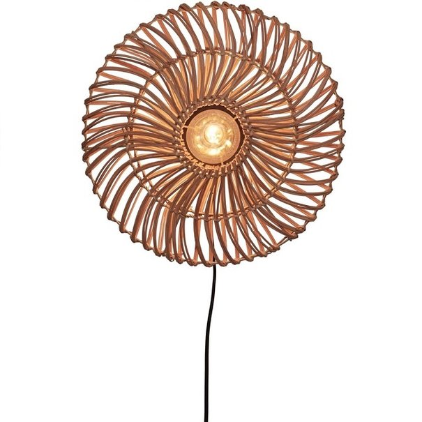GOOD&MOJO Landelijke - Ibiza Style - Wandlamp - Naturel - 40 cm - Zanzibar