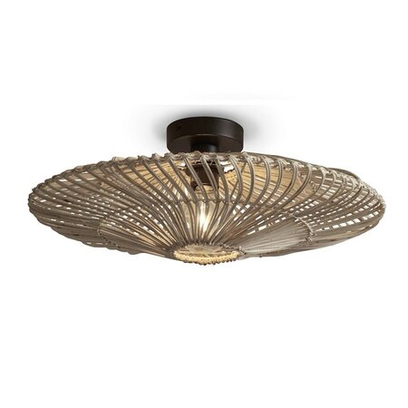GOOD & MOJO Landelijke Stoere plafondlamp Zanzibar Ø55 cm wit