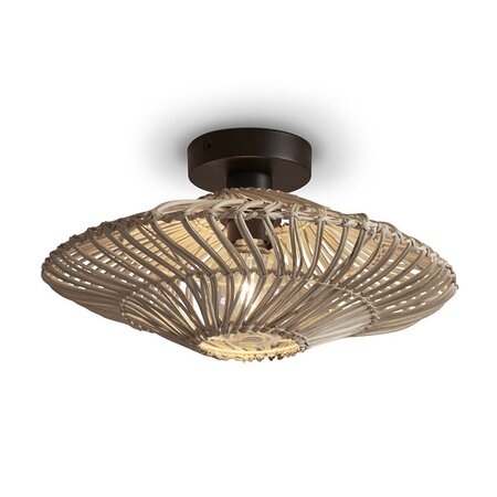 GOOD & MOJO Landelijke Ibiza Stijl plafondlamp Zanzibar Ø40 cm wit