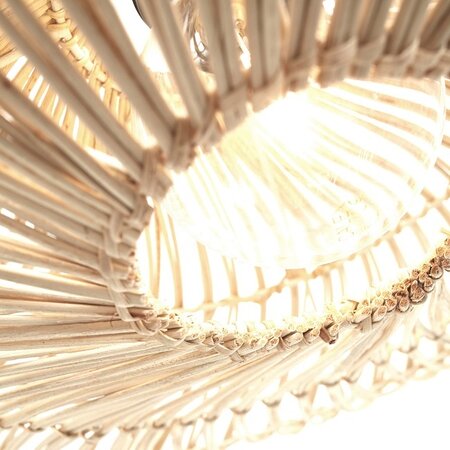 GOOD & MOJO Landelijke Ibiza Stijl plafondlamp Zanzibar Ø40 cm wit