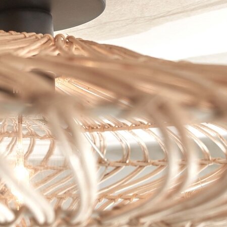 GOOD & MOJO Landelijke Ibiza Stijl plafondlamp Zanzibar Ø40 cm wit