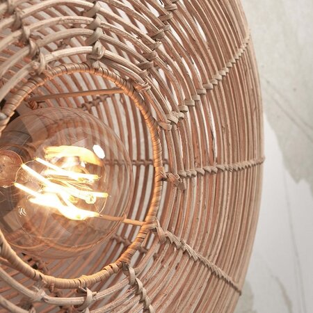GOOD & MOJO Landelijke Stoere wandlamp Tanami Ø55 cm naturel