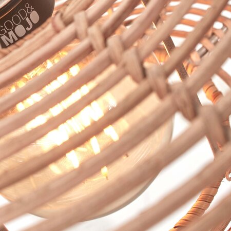 GOOD & MOJO Landelijke Stoere plafondlamp Tanami Ø40 cm naturel