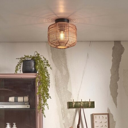GOOD & MOJO Landelijke Ibiza Style plafondlamp Tanami Ø25 cm naturel