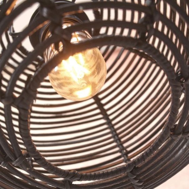 GOOD&MOJO Landelijke - Stoere - Plafondlamp - Zwart - 25 cm - Tanami