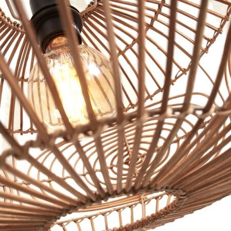 GOOD & MOJO Landelijke Stoere plafondlamp Madeira Ø48 cm naturel