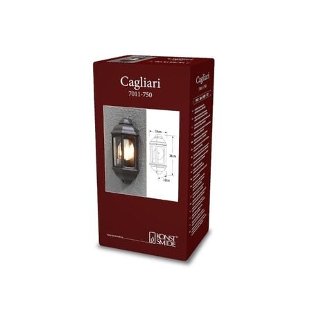 Konstsmide Klassieke buiten wandlamp Cagliari zwart 1-lichts