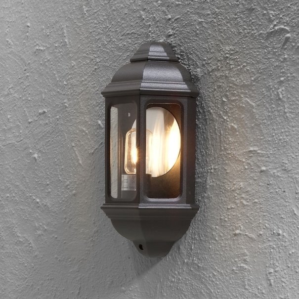 Konstsmide Klassieke - buiten wandlamp - zwart - 1-lichts - Cagliari