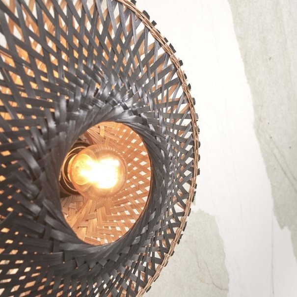 GOOD&MOJO Landelijke - Stoere - Wandlamp - Zwart - 30 cm - Kalimantan