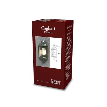 Konstsmide Klassieke buiten wandlamp Cagliari groen 1-lichts